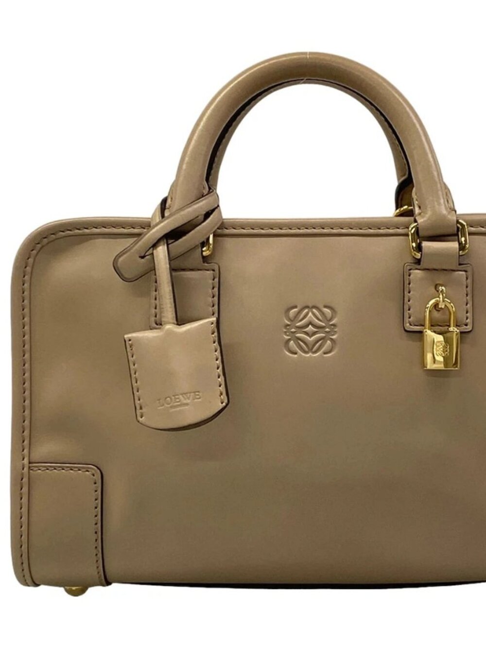 LOEWE Amazona 23 352.39.H71 Beige Leather Handbag